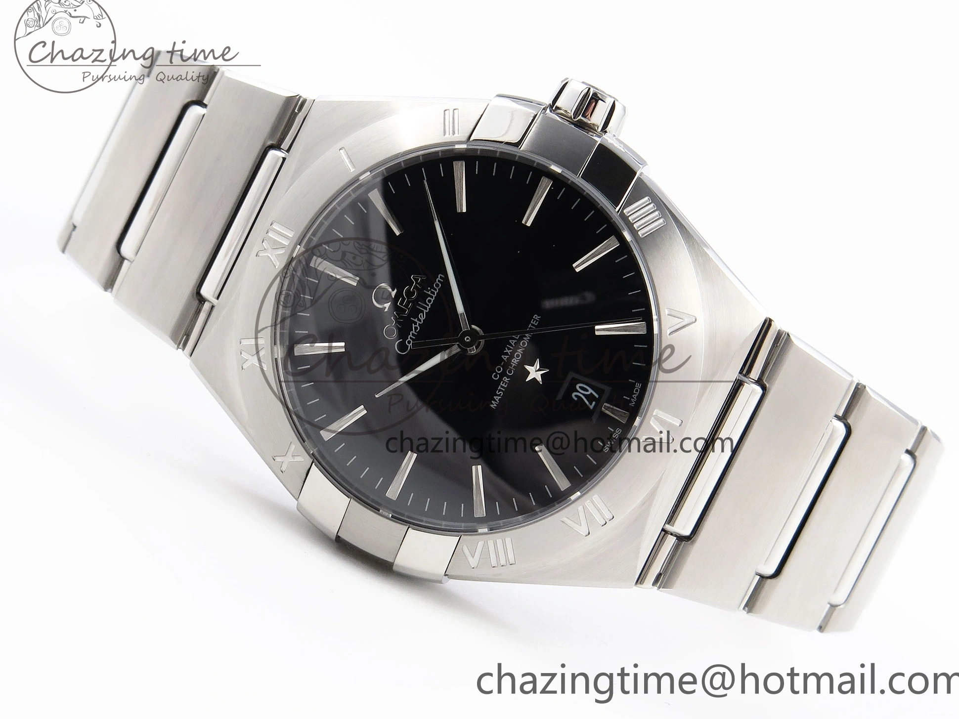 0208 Snug Constellation 39mm SS ASWF 1:1 Best Edition Black Dial on SS Bracelet A 7771